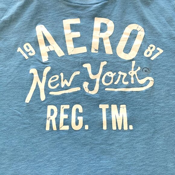 Aeropostale 2 Graphic Shirts Men Size XL Green Blue (NWT) Short Sleeves - Picture 15 of 16